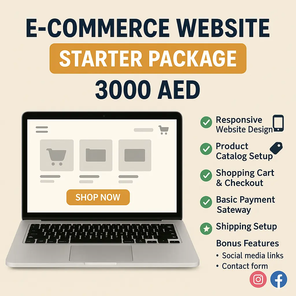 E-Commerce Website Starter Package – 3000 AED